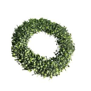 Artificial Boxwood Wreath 16 inch Craft Supply Wall Decor Farmhouse Cottage Core